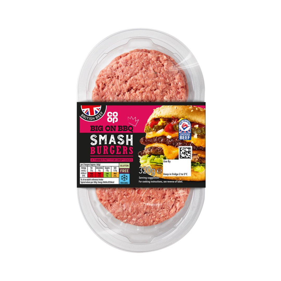 Co-op British Smash Burger 320g
